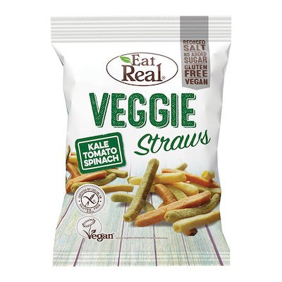 Eat Real Πατατάκια Straws με Γεύση Λαχανικών Χωρίς Γλουτένη 113gr